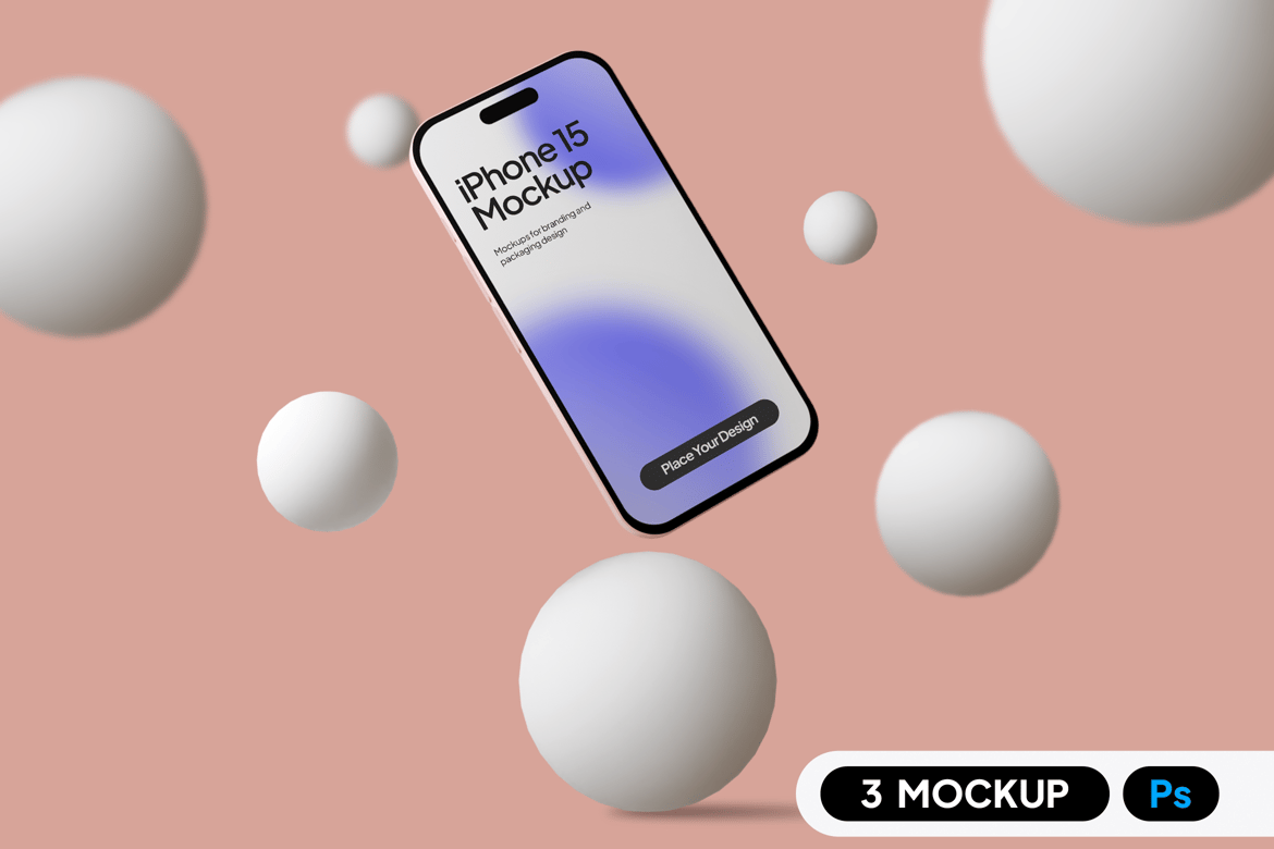 Stylish iPhone 15 Mockup（667454）-技能树